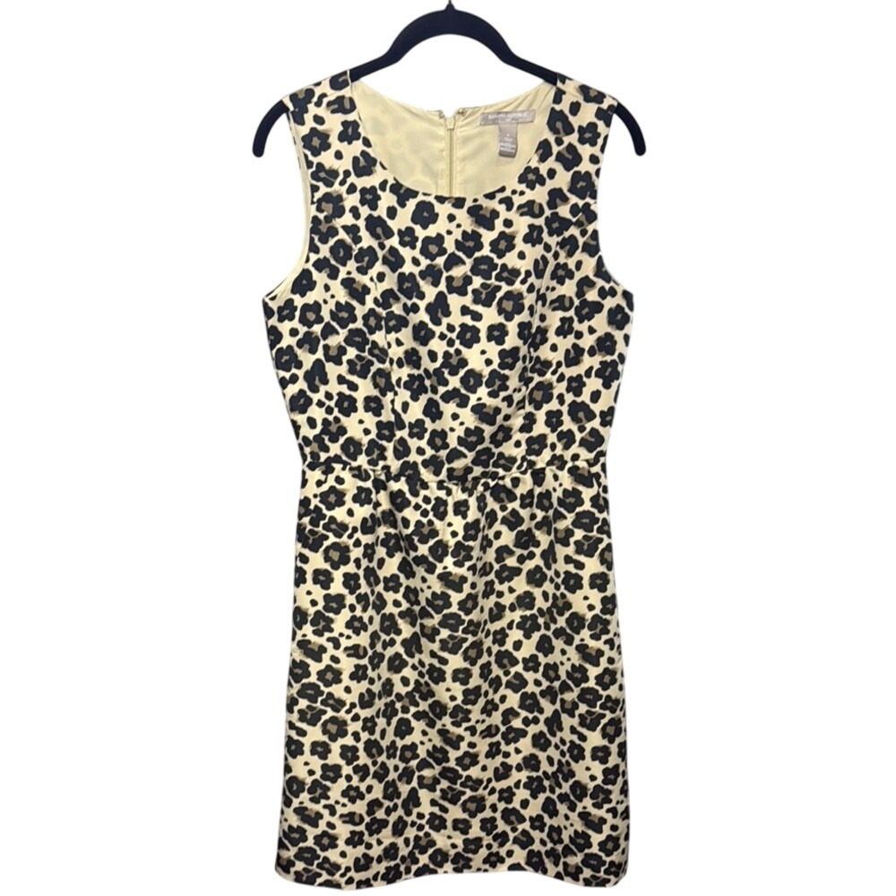 Banana Republic Sleeveless Dress Leopard Print Career‎ Party Cocktail